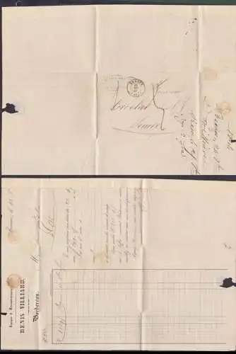 BEAUNE vorphilatélie letter letre 1846, Bankschreiben mit Briefkopf Dennis Villiard, Frankreich nach Seurre