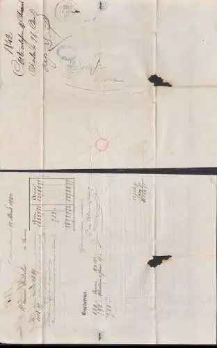 Chalon Schöne vorphilatélie letter letre 1842, Rechnung mit Briefkopf, Frankreich nach Seurre