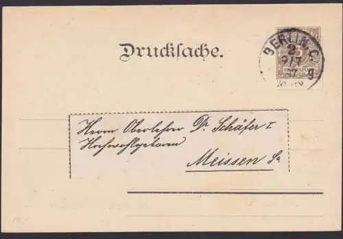 Berlin GA mit privatem Zudruck Einladung zum Besuch Allg. Gartenbau-Ausstellung Hamburg 1897, DR PP8 C2/03