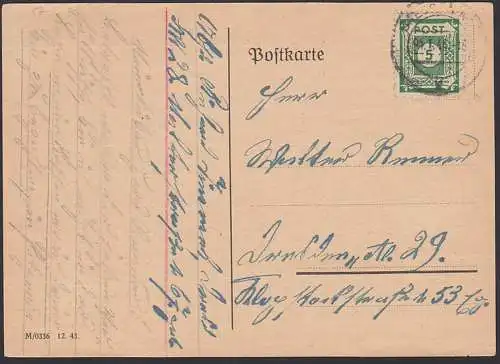 Ost-Sachsen 5 Pf. Ortskarte Dresden 4.1.46 SBZ 57, portogenau