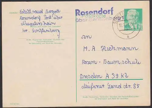 Rosendorf über Senftenberg, Sorno, LPSt. 10.7.60, einst sehr kleiner Ort 340 Einwohner, dem Tagebau geopfert,  Sedlitz