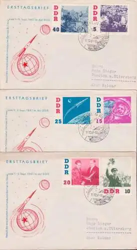 German St. Titow Besuch in DDR mit Walter Ulbricht, FDC DDR 863/68 SoSt. Berlin