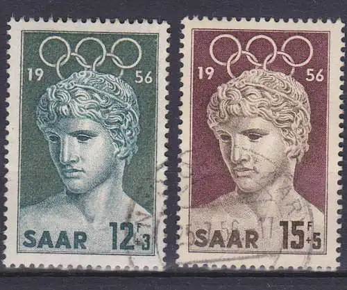 Olympische Sommerspiele Saar MiNr. 371-72 Jünglingskopf