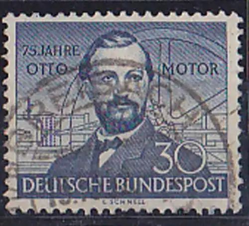 Nikolaus Otto Maschinenbauer Otto-Viertakt-Gasmotor Autobau vehicel Ottomotor 30 Pf. Mi-Nr. 150