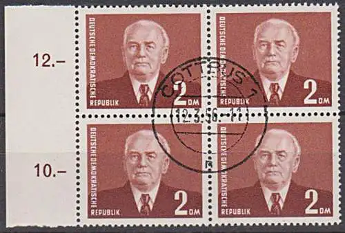 DDR 2 DM(4) Wilhelm Pieck erster Präsident der DDR, Mitbegründer des Spartakusbundes und der KPD