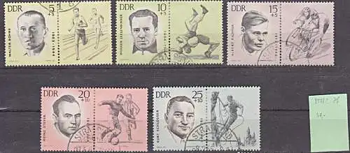 DDR 958/62 Zdr Kurt Schlosser Bergsteiger, Heinz Steyer Fußballer, Albert Richter Radrennfahrer -Antifa. Sportler