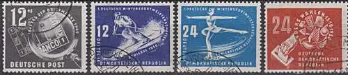 DDR 245, 246/7, 275 Wintersportmeisterschaften Abfahrtslauf Eiskunstlauf Volkswahl