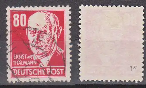 DDR Ernst Thälmann 80 Pf rot bedarfs-gestempelt MiNr. 340
