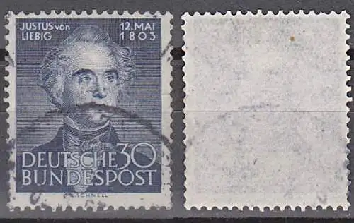 Liebig, Justus von 150. Geburtstag  1953 MiNr. 166  gest. Chemiker Naturforscher