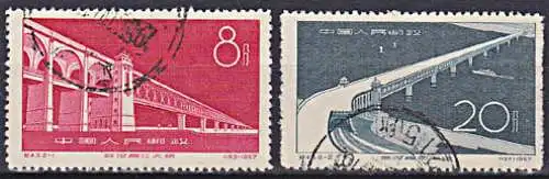 China Brücken bridge (154) 1957 (153) 1957 gestempelt, used