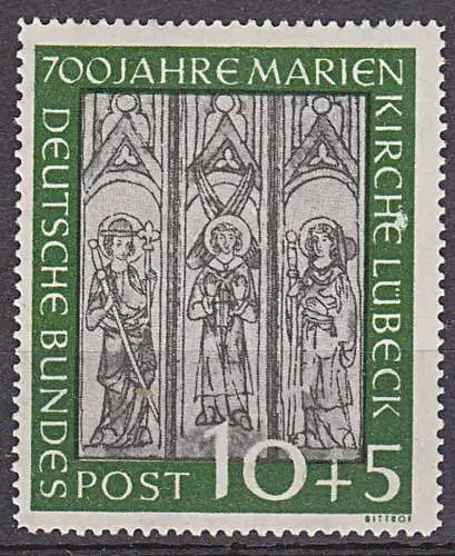 BRD 139 * 10+5 Pf 700 Jahre Marienkirche Lübeck Wandmalerei