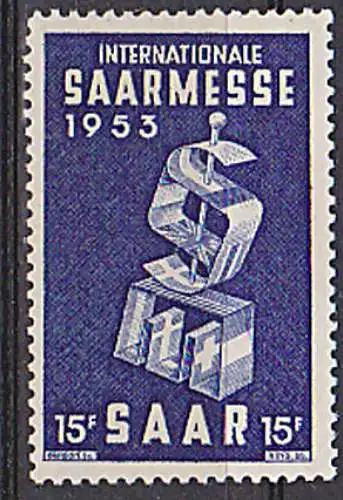 Saarland 341 ** Saarmesse Messe Emblem