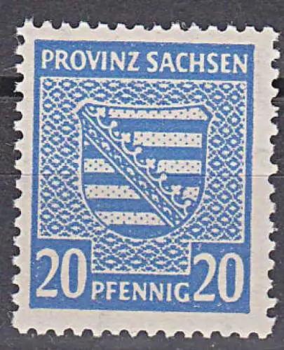 SBZ  81X ** 20 Pfg. Wappen Provinz Sachsen
