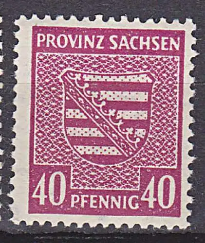 SBZ  84X ** 40 Pfg. Wappen Provinz Sachsen