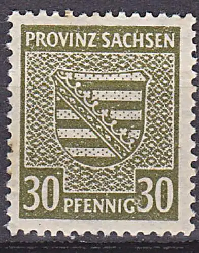 Provinz Sachsen SBZ  83X ** 30 Pfg. Wappen