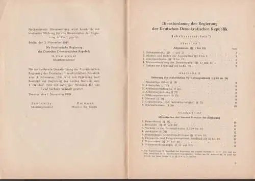 Dienstordnung der Deutschen Demokratischen Republik vom 3. November 1949 mit Ergänzungen 1.11.1950, Max Seydewitz