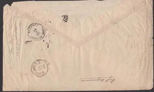 Reichenau N.Ö. R-Brief 1883 Neuhaus i. Böhmen, retour, Kammer seiner kaiserl. Hoheit des Durchlauchtigsten Karl Ludwig