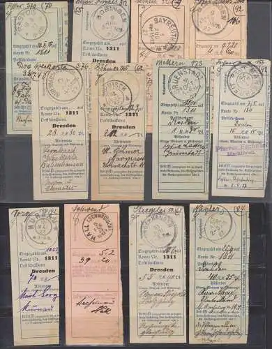 Lot Bayern Einzahlungsabschnitte1927 Bobingen, Garmisch, Gruenstadt, Marktbreit, Hall, Ungerhausen, Rabenhausen