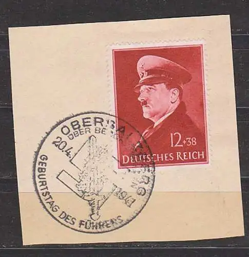 HItler, Adolf mit Mütze SoSt. Obersalzberg 20.4.41 über Berchtesgaden DR 772 Briefstücvk