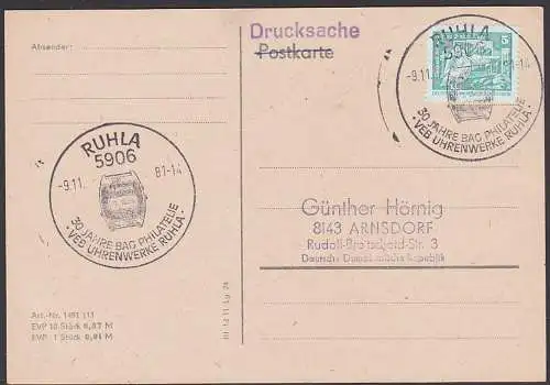 Ruhla VEB Uhrenwerke SoSt. 9.11.81, Abb. digidale Armbanduhr watch