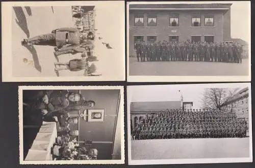 Fotos - 4 Stück - aus der Zeit 2. Weltkrieg, Kaseren, Mannschachaft Unteroffiziersstube u. U. aus Bayern