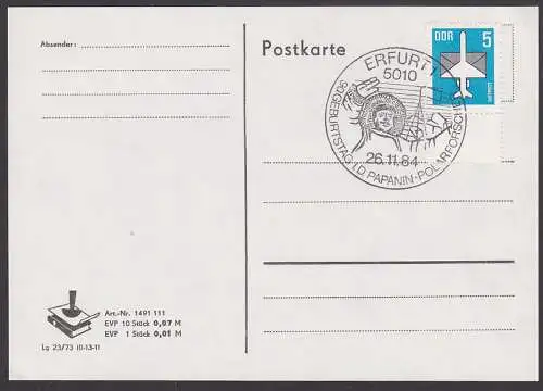 Erfurt SoSt. 26.11.84 90. Geburtstag I. D. Papanin Polarforscher