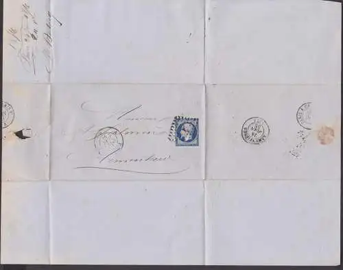 DUTOCO  Nr. Stempel cover 24. JUN 1855, 20 C. Napoleon geschnitten