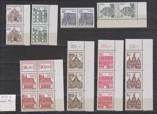 Lot Ellwangen/Jagst Dresden Zwinger Neubrandenburg Berlin 242/29 aus Bogen Rand- Eckrandstücke postfrisch