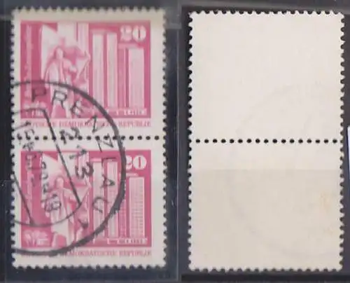 Berlin Leninplatz 20 Pfg. Bauten aus Bogen, DDR 1869v/1869v gestempelt Prenzlau 15.6.78, Germany used