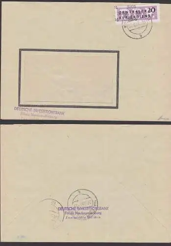 Malchin ZKD 11(3004) Fernbrief 23.5.57, Deutsche Investitionsbank, Brief gefaltet