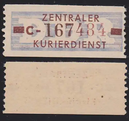 Verwaltungspost B 20C 10 Pfg.  postfrisch Original mit lfd. Nummer 167434, C für Cottbus