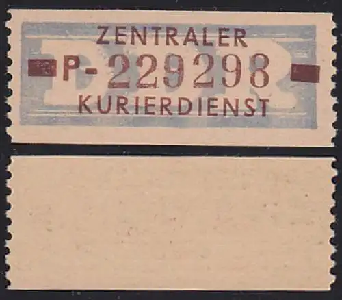 Verwaltungspost B 20P 10 Pfg.  postfrisch Original mit lfd. Nummer 229298, P für Gera, ZKD