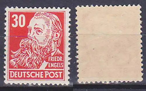 Köpfe II 30 Pfg. Friedrich Engels DDR 335Y postfrisch