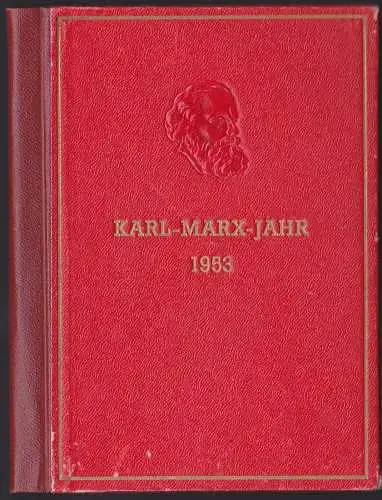 Karl-Marx-Jahr 1952, DDR S344-353 mit SoSt. Gedenkheft mit allen Seiten, saubere Erhaltung