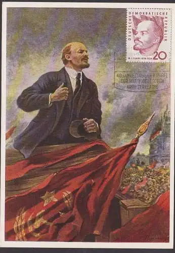 MC DDR 762 W. I. Lenin Gemälde Lenin auf der Tribüne von Gerassimow, SoSt. mitteldeutsche Arbeiterklasse