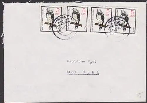 Harpyie DDR 2959 5 Pf. (4)  - vom Aussterben bedrohte Tiere -, Fernbrief aus Imenau 21.10.85