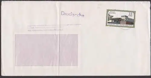 Berlin-Buch Postamt 15 Pf. mit Plattenfehler auf Wirtschafts-Drucksache DDR 3145I, "Bodenvase - weißer Fleck"
