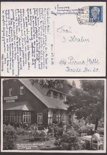 HO Gaststätte Waldidylle im Kaffeegarten Photokarte 19, OSt. Oberbärenburg über Kipsdorf 1.7.52