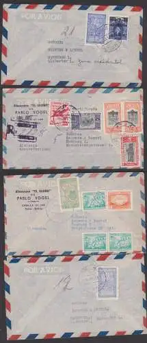 Bolivia Bolivien 4 letters Casilla, recomande, R-Brief