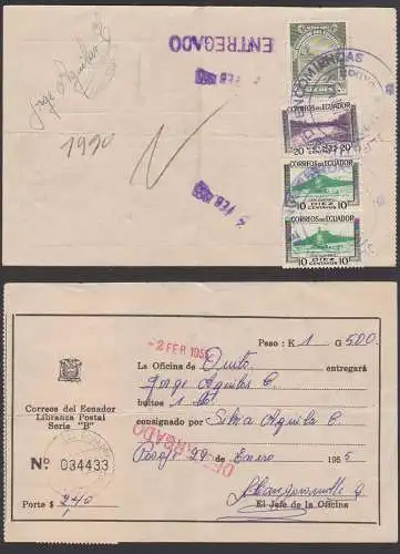 Ecuador libranza postal 1955 DESCLARGADO