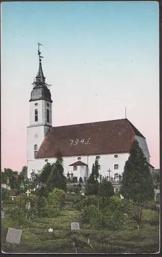 Hirschfeld, Kirche card Karte um 1900 - unbeschrieben, Schradenland Elbe-Elster