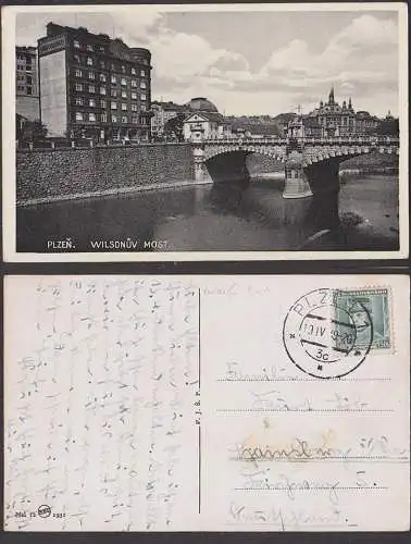 Protektorat Böhmen und Mähren Pilsen PLZEN Fotokarte Wildsonuv Most Brücke 19.4.39 Vorläufer Stefanik nach Hainsberg