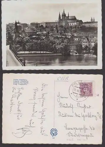 Protektorat Böhmen und Mähren Praha Prag Fotokarte Hradschin 18.7.39 Mitläufer M16, nach Ruckau bei Gablenz