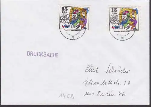 Märchen Gebrüder Grimm, Jorinde und Joringel, 15 Pf. aus Kleinbogen DDR 1452(2), Vogelkäfig