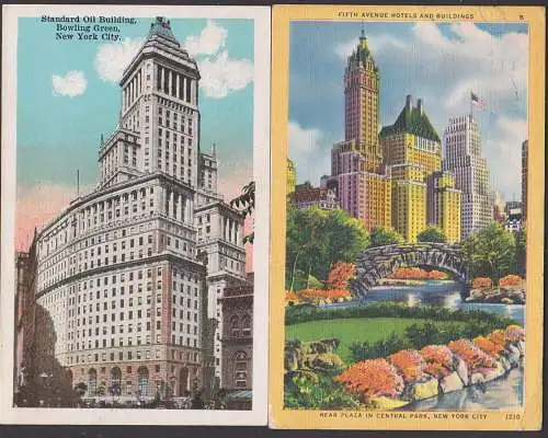 standard oil building bowling green fith avenue hotels and building New York, card color