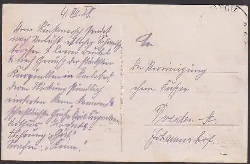 Komotau Chomutow Böhmen Ak 1928, 8 Bilderkarte, evang. KircheTalsperre Lehrerbildungsanstalt markt