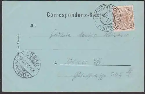 Georgswalde Fillipsdorf Ak 1899, Correspondenz Mariahilfkirche mit Klaster, Sudetenland Tschechien