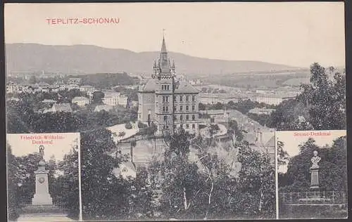 Teplice Teplitz Schönau Sudeten AK 1911 Seume-Denkmal, Friedrich Wilhelm