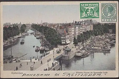 Rotterdam 1929 Nieuwe Haven en Spaansche kade Hafen