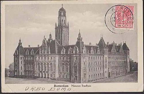 Rotterdam 1929 2 cards Panorama Vanaf het Witte Huis Blick auf Eisenbahntrasse Maschinenwerbestempel, orbo domo